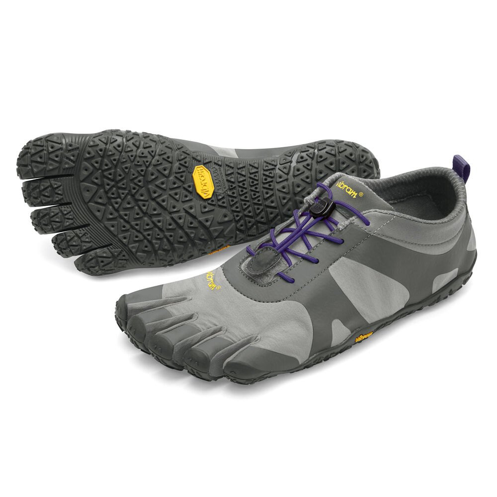 Vibram Five Fingers Womens Trail Shoes - Grey/Purple - V-Alpha - 50379-HRMN